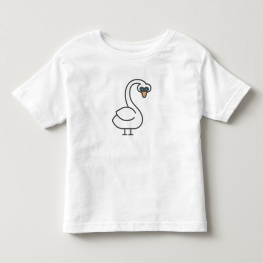 Swivvelの白鳥 トドラーTシャツ (正面)