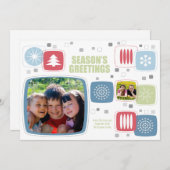 Swizzleスティッククリスマスフォトカパーソナライズされたードイン シーズンカード (正面/裏面)