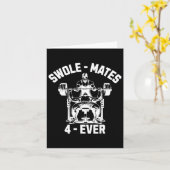 Swole-mates 4回のジムパートナーおもしろいリフティング カード (黄色い花)
