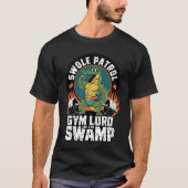 Swole Patrol Crocodile - Gym Lord of the Swamp Fit Tシャツ (正面)