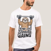 Swole Sloth - "Slow and Steady Ganks" Tシャツ (正面)