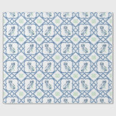 Swoon Staffordshire Dogs Trellis Slate and Green ラッピングペーパー (フラット)