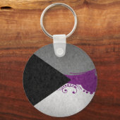 swoopファンシーと渦巻き型性愛プライド国旗 キーホルダー (正面)