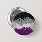 swoopファンシーと渦巻き無性プライド国旗 缶バッジ (正面&裏面)