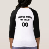 SWOOSHのソフトボールのお母さんのハート Tシャツ (裏面)