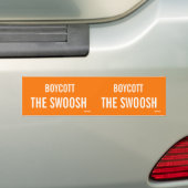 Swooshのバンパーステッカーをボイコットして下さい バンパーステッカー (車上)