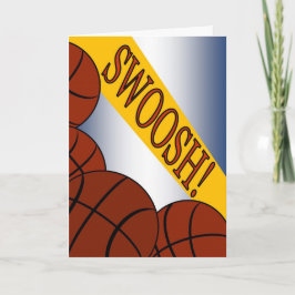 Swoosh! バスケットボールの成功のおめでとう カード