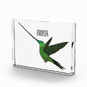 Sword-billed hummingbird cartoon illustration フォトブロック (右)