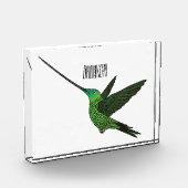 Sword-billed hummingbird cartoon illustration フォトブロック (左)