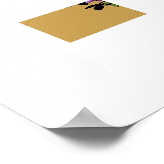 Sword & Clematis – Medieval Floral Blade  ポスター (角)