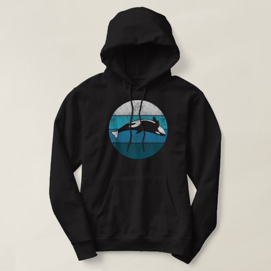 Sword Whale Killer Whale Retro Gift Sea Creatures  パーカ (デザイン正面)