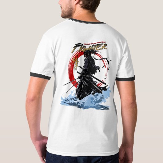 Swordfighter | メンズ リンガー tシャツ (裏面フル)