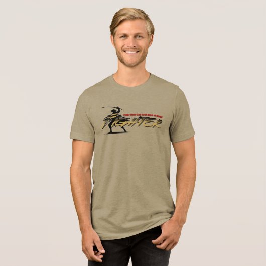 Swordfighter | メンズ ロングスリーブ トライブレンドTシャツ (正面全面)