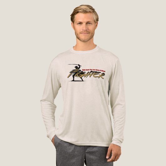 Swordfighter | メンズ ロングスリーブ トライブレンドTシャツ (正面全体)