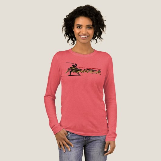 Swordfighter | 女性用ロングスリーブ トライブレンドTシャツ (正面全体)