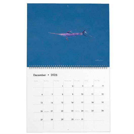 Swordfish Only Calendar 2026 カレンダー (12月 2026)