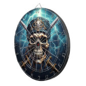 Swords Dartboardを使用した海賊スカル ダーツボード (正面右)