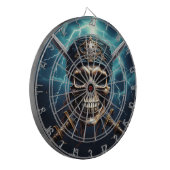 Swords Dartboardを使用した海賊スカル ダーツボード (正面左)