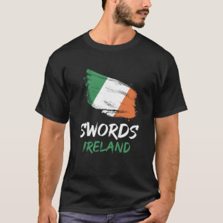 Swords Ireland Splatter Flag Trip Vacation Souveni Tシャツ