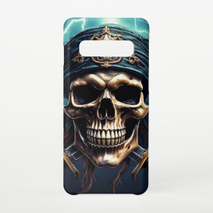 Swords Phone Case付き海賊スカル Samsung Galaxy S10ケース