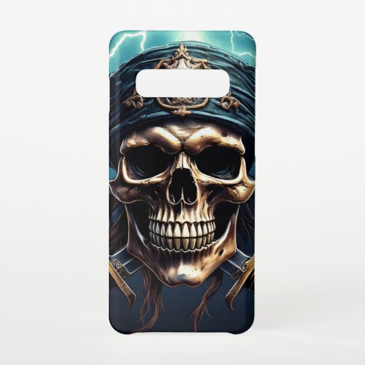 Swords Phone Case付き海賊スカル Samsung Galaxyケース (裏面)
