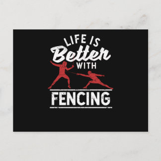 Swordsman Martial Arts Fencer Life ポストカード