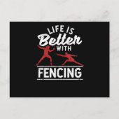 Swordsman Martial Arts Fencer Life ポストカード (正面)