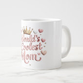 SWorldのクール金ゴールドクラウン付きママ – ジャンボコーヒー ジャンボコーヒーマグカップ (正面右)