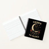 Sworn to Silence Gothic Black Cat Halloween ノートブック (内部)