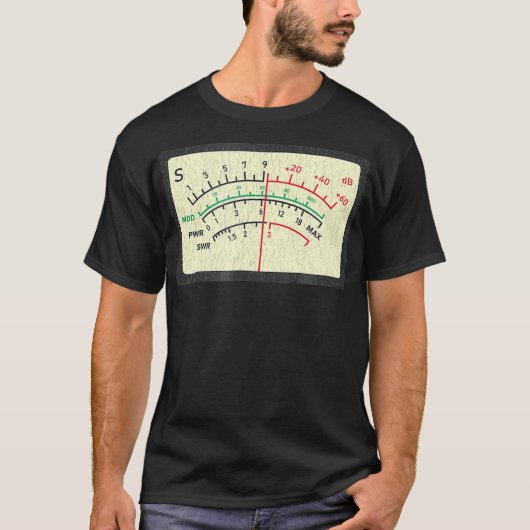 SWR Meter Amateur Ham Radio Novelty Distressed Tシャツ (正面)