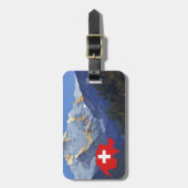 Swtzerland Jungfrauおよび旗 ラゲッジタグ (正面縦)