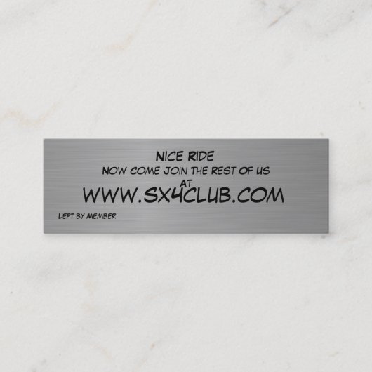 SX4監視人カード スキニー名刺 (正面)