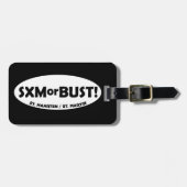 SXMorBUSTの荷物のラベル-黒 ラゲッジタグ (正面横)