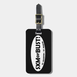 SXMorBUSTの荷物のラベル-黒 ラゲッジタグ