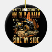 SXSクールグランドパメンズパパオフロードUTV ATVサイド – セラミックオーナメント (裏面)