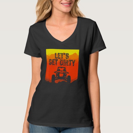 SxS Get Dirty Mountains Sunset Tシャツ (正面)