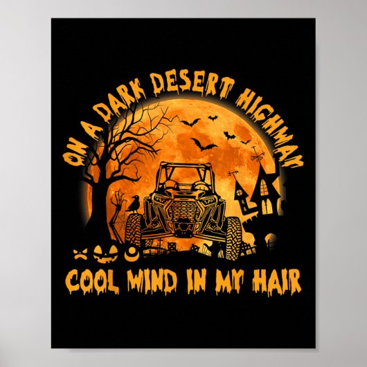 Sxs Utv Dark Desert Highway Cool Mind Halloween Ri ポスター (正面)