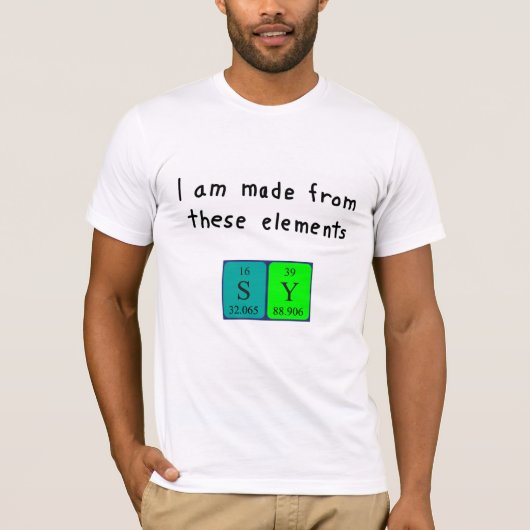 Sy期別テーブル名のシャツ7 Tシャツ (正面)