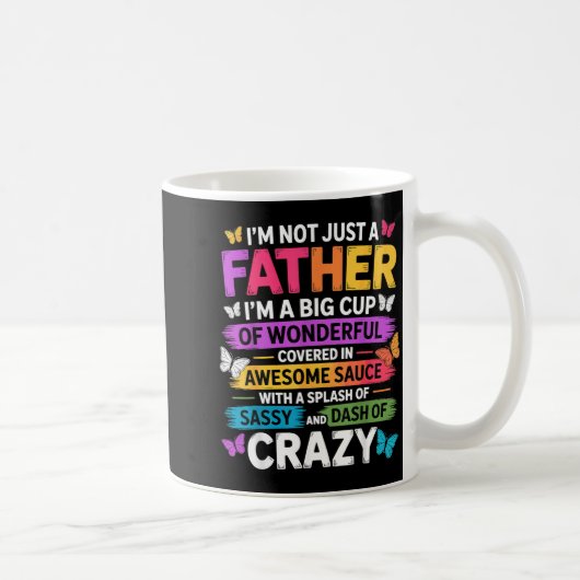 Sy Father Funny Quote Dad Humor Men Women  コーヒーマグカップ (右)