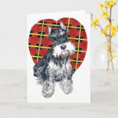 Sybilシュナウツァーの挨拶状 カード (黄色い花)