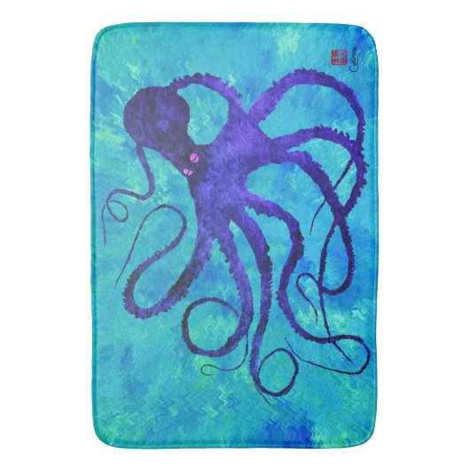 Sybille's Octopus - Large Bath Mat バスマット (正面縦)