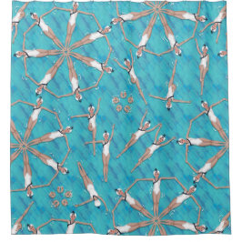 Sychronizedの魅了の水泳 シャワーカーテン