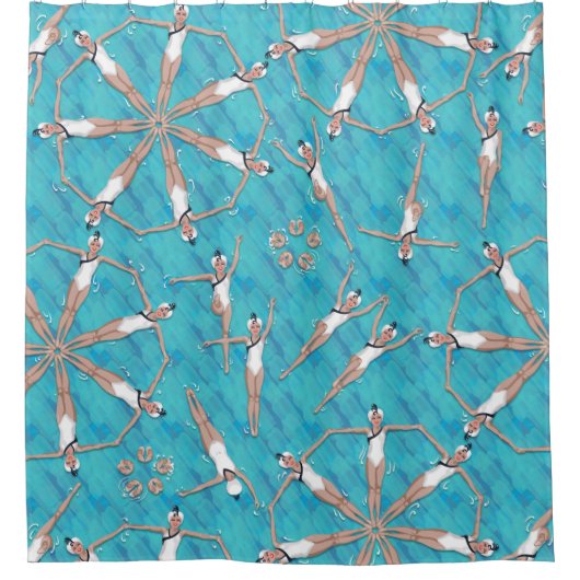 Sychronizedの魅了の水泳 シャワーカーテン (正面)