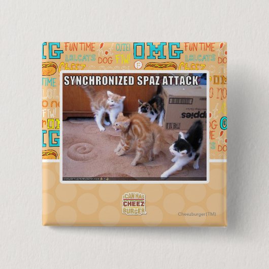 Sychronized Spazの攻撃 缶バッジ (正面)