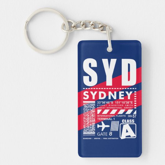 SYDシドニー空港 キーホルダー (正面)