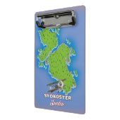 Sydkosterスウェーデンヴィンテージマップ旅行ポスター。 ミニクリップボード (アングル2)