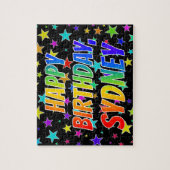 「SYDNEY」名、おもしろい「ハッピーバースデー」 ジグソーパズル (縦)