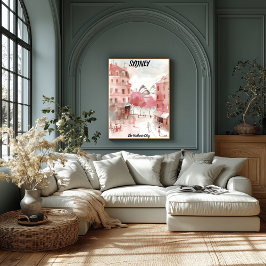 Sydney Acuarela Urbana: La Ciudad del Puerto ポスター