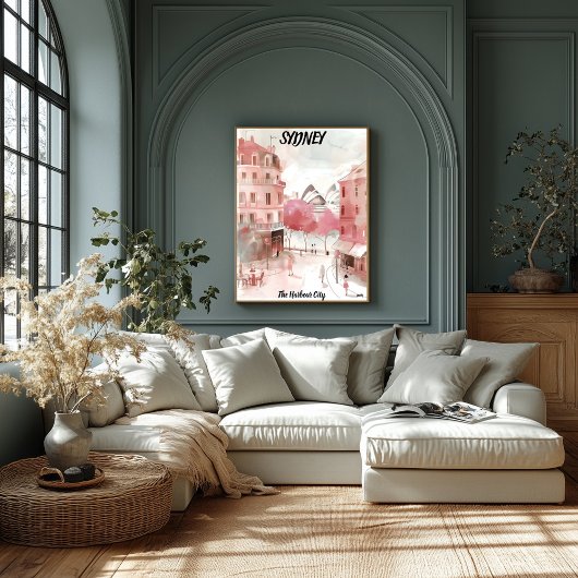 Sydney Acuarela Urbana: La Ciudad del Puerto ポスター