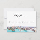 SYDNEY AUSTRALIAスカイラインの目的地RSVP 招待状 (正面)